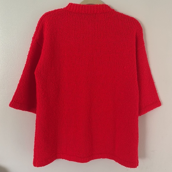 BONNIE LEE LEROY | Women’s Vintage Fire Red Short Sleeve SoCardigan Size L (42) - Picture 3 of 8